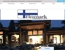 Tablet Screenshot of finmarkconstruction.com